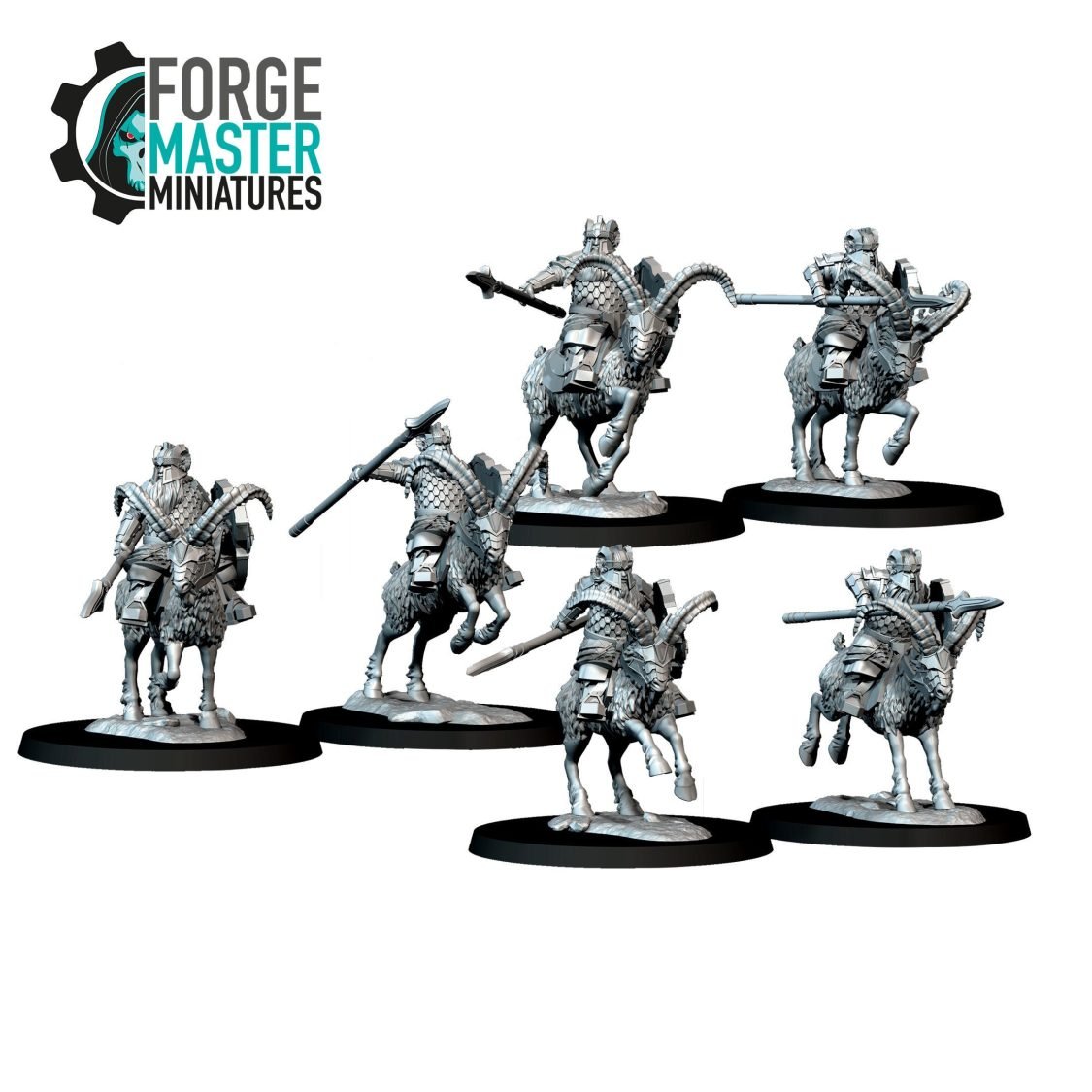 davale games silver dwarves goat riders with spears wargaming miniatures iron hills dwarf forgemaster miniatures
