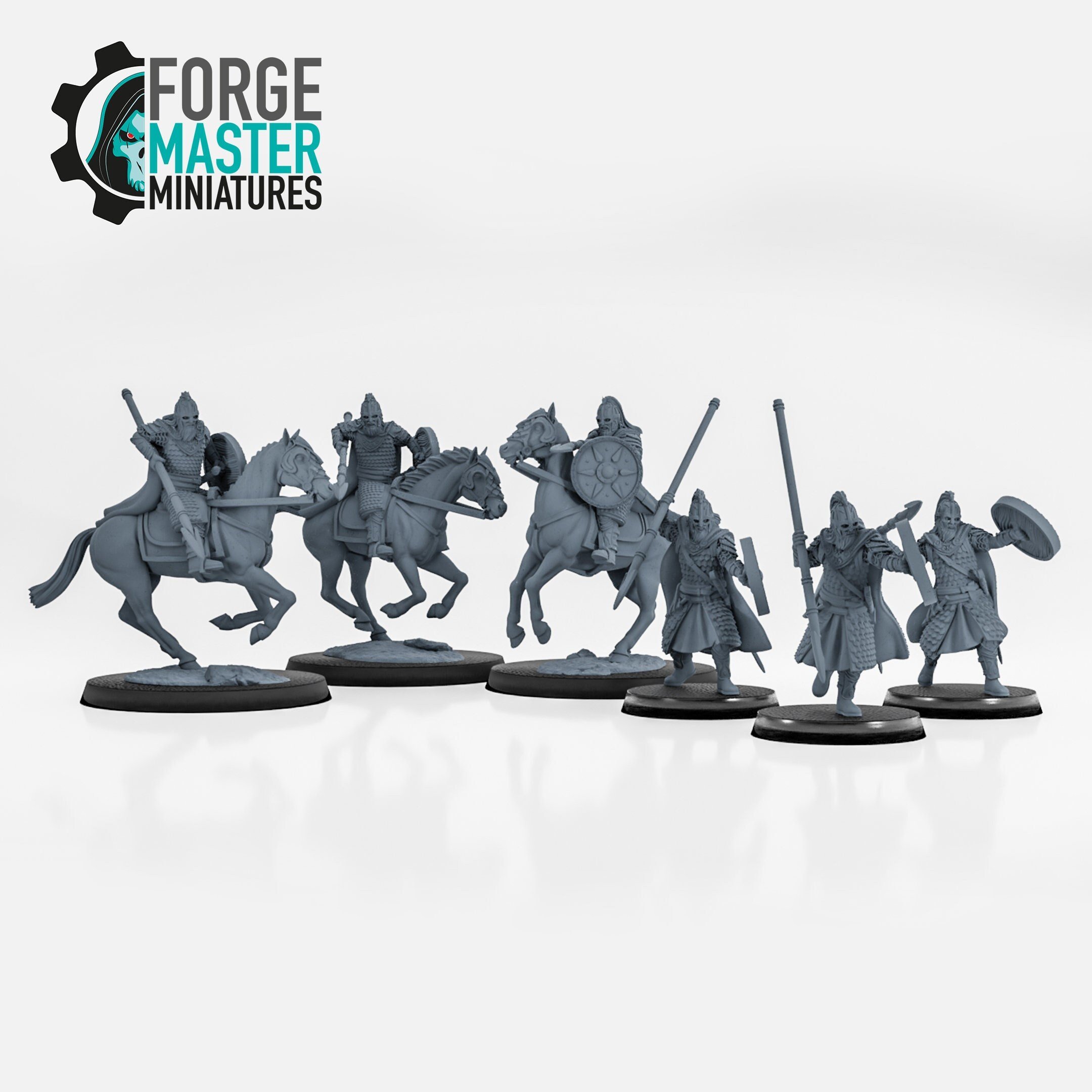 davale games west humans royal guard mounted and on foot Forgemaster Miniatures rohan proxies