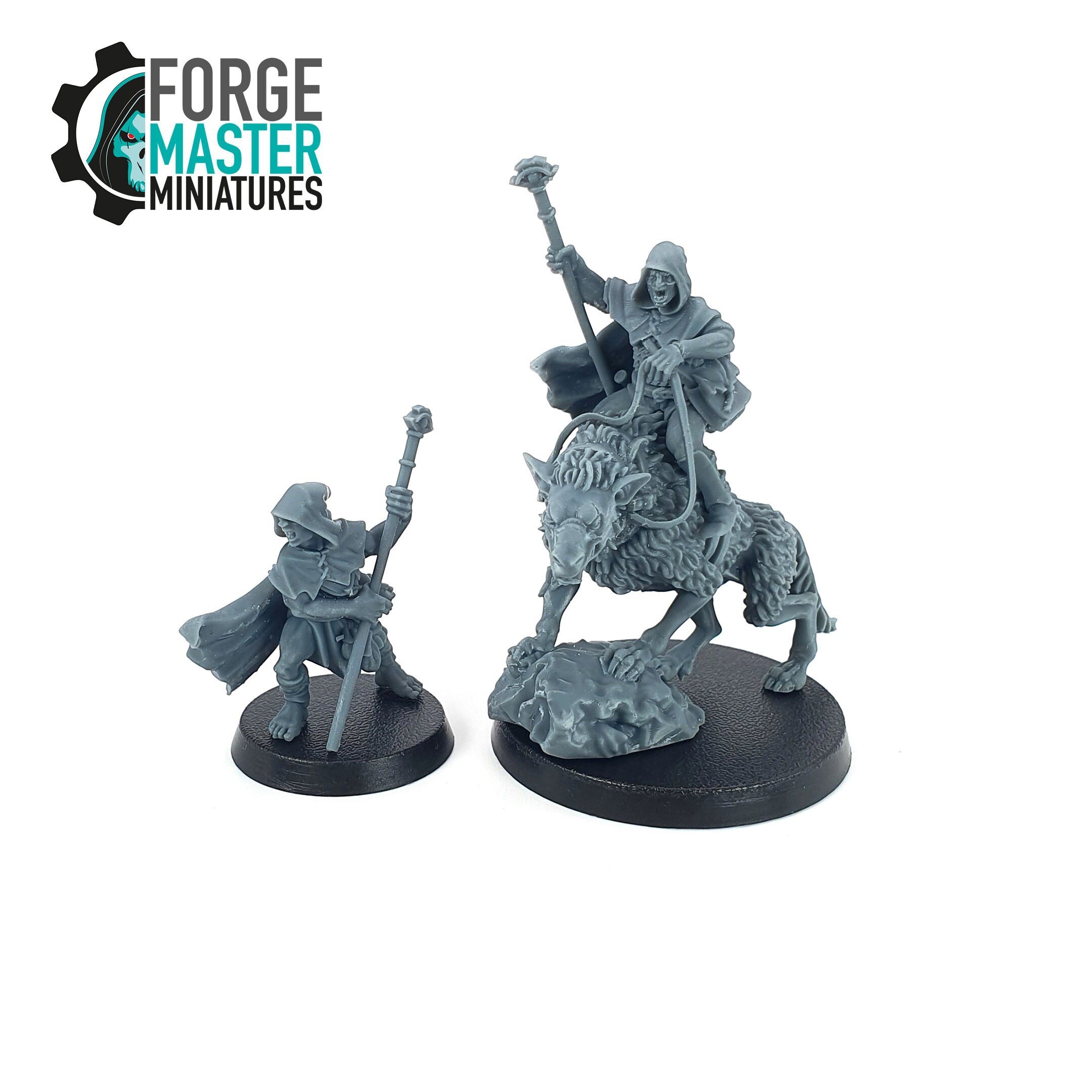 Minions of Darkness Shaman Orc wargaming miniatures by Unreleased Miniatures 3d Pritned by Forgemaster Miniatures