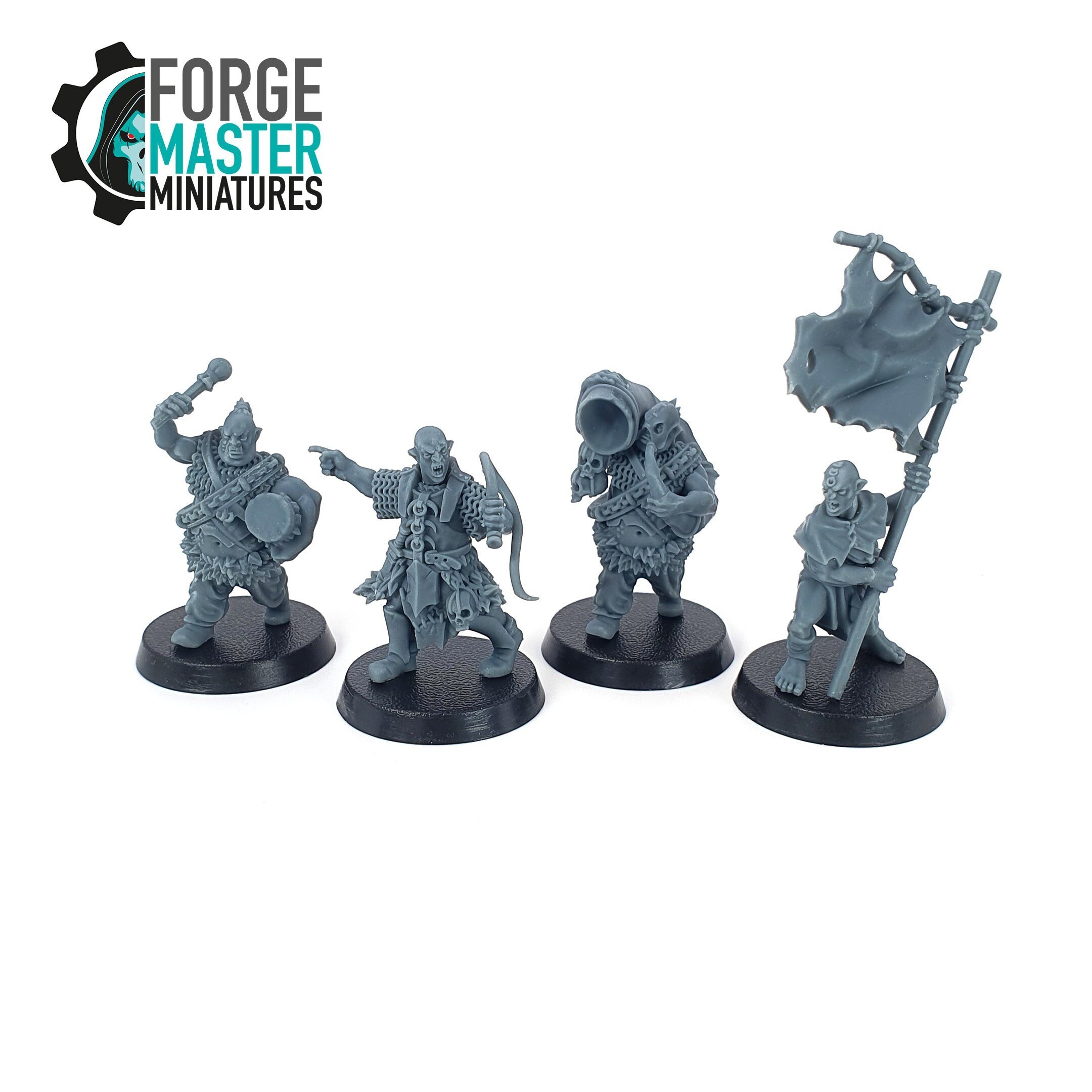 Minions of Darkness Commanders wargaming miniatures by Unreleased Miniatures 3D Printed by Forgemaster Miniatures