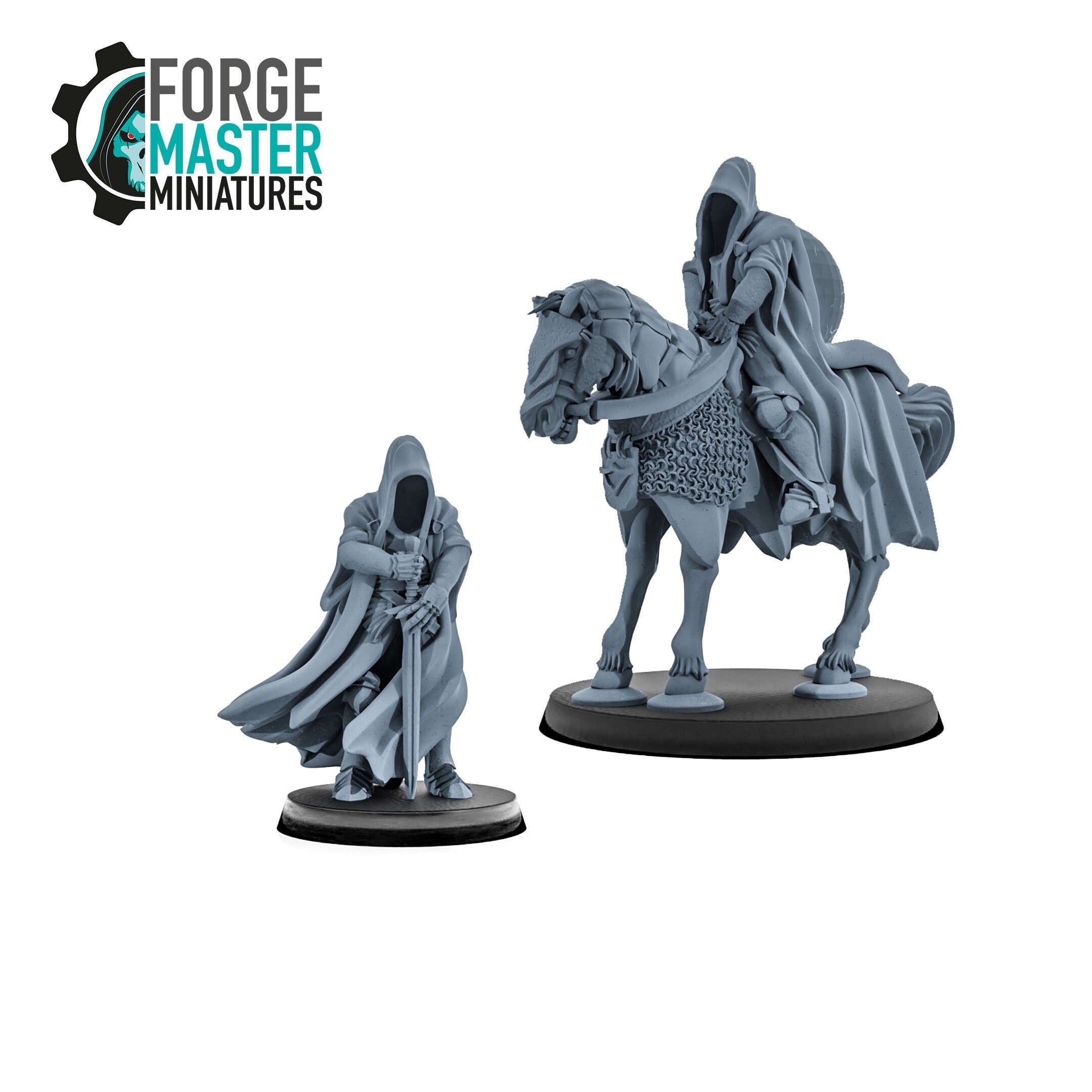 Hollow Lord Wraith wargaming minaiture by Kzk Minis 3D Printed by Forgemaster Miniatures