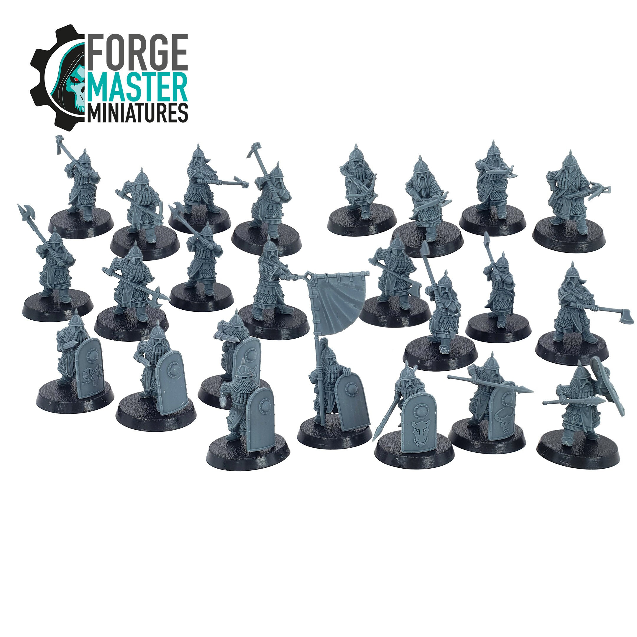 Eastern Dwarves Army Bundle wargaming miniatures by Medbury Miniatures 3D printed by Forgemaster Miniatures