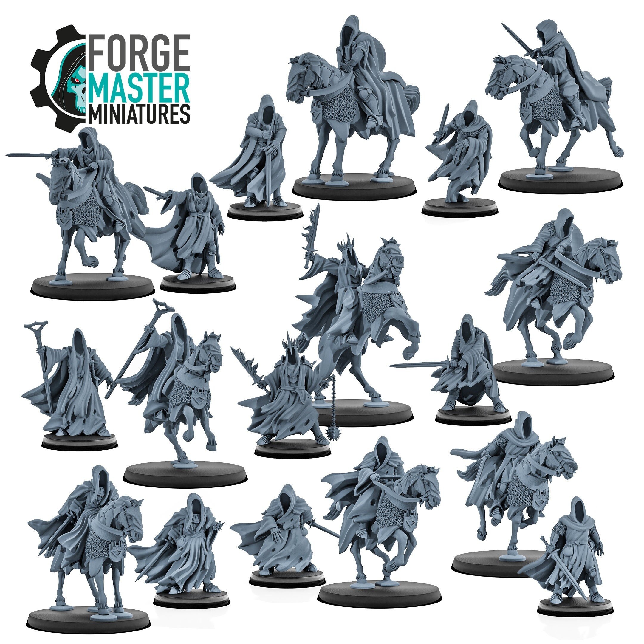 Wraith Lords Bundle wargaming miniatures by Kzk Minis 3D Printed by Forgemaster Miniatures