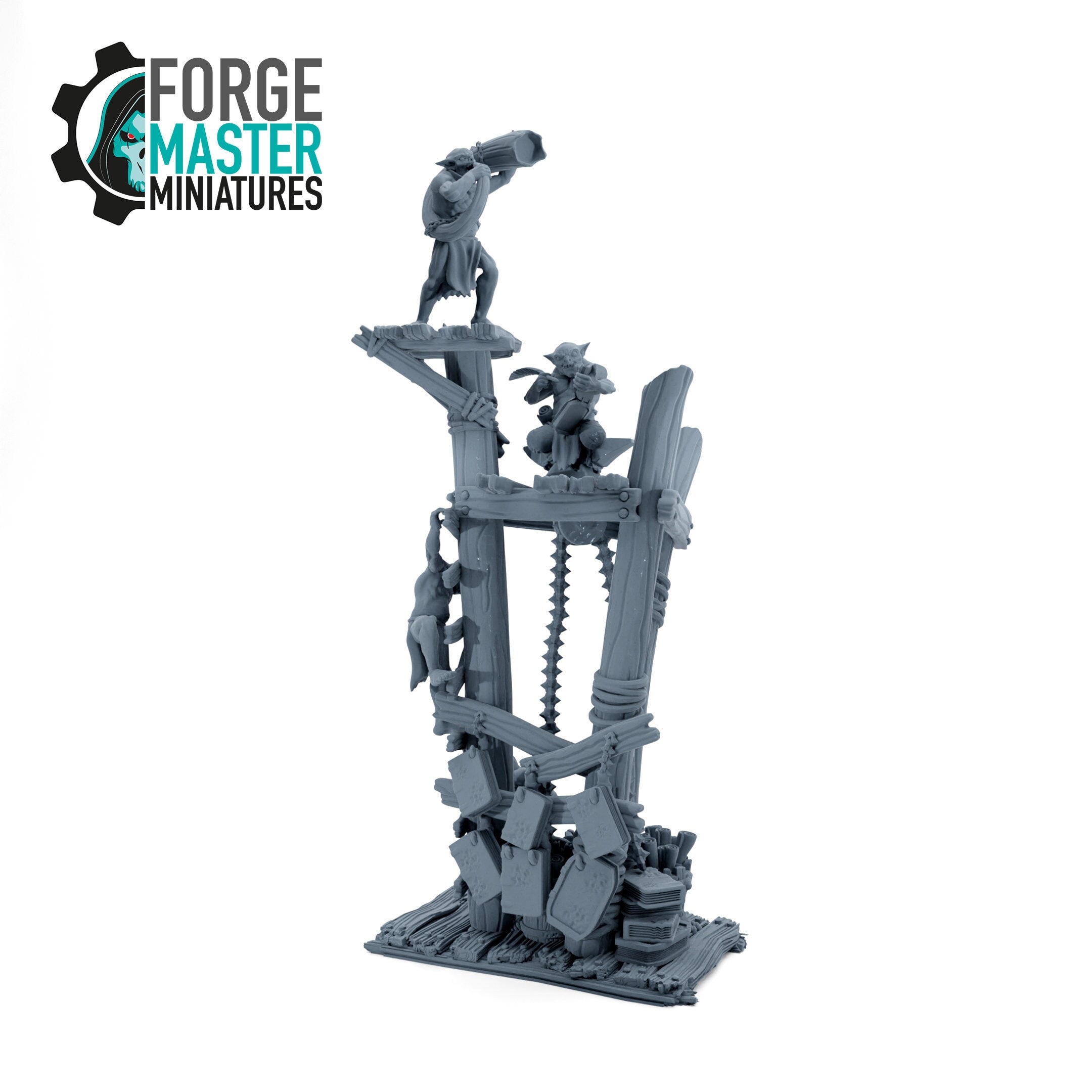 Goblin Slaves Book Keeper wargaming miniature designed by Kzk Minis 3D printed by Forgemaster Miniatures