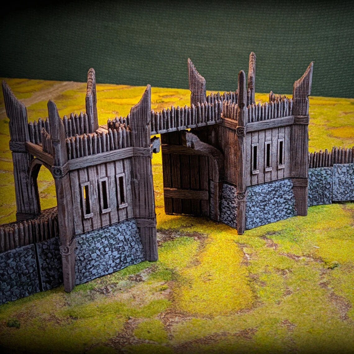 Kingdom of Saxonia Gatehouse wargaming terrain designed by Conquest Creations 3D printed by Forgemaster Miniatures
