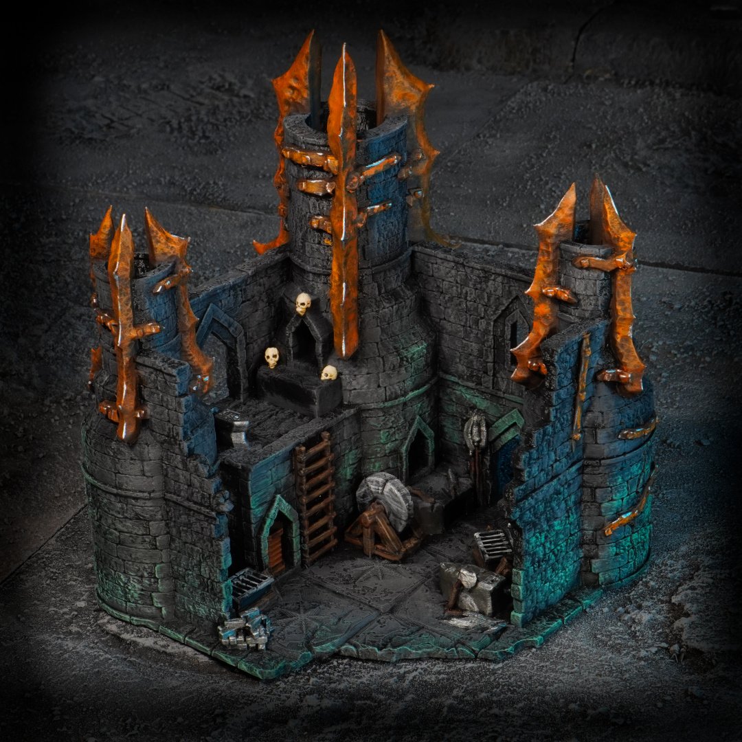 Orc Forge wargaming terrain 28mm scale designed by Conquest Creations 3D printed by Forgemaster Miniatures