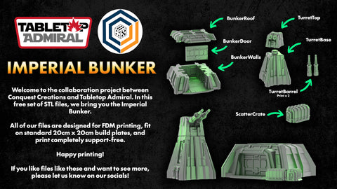 FREE Imperial Bunker ~ Galactic Wars STL Bundle