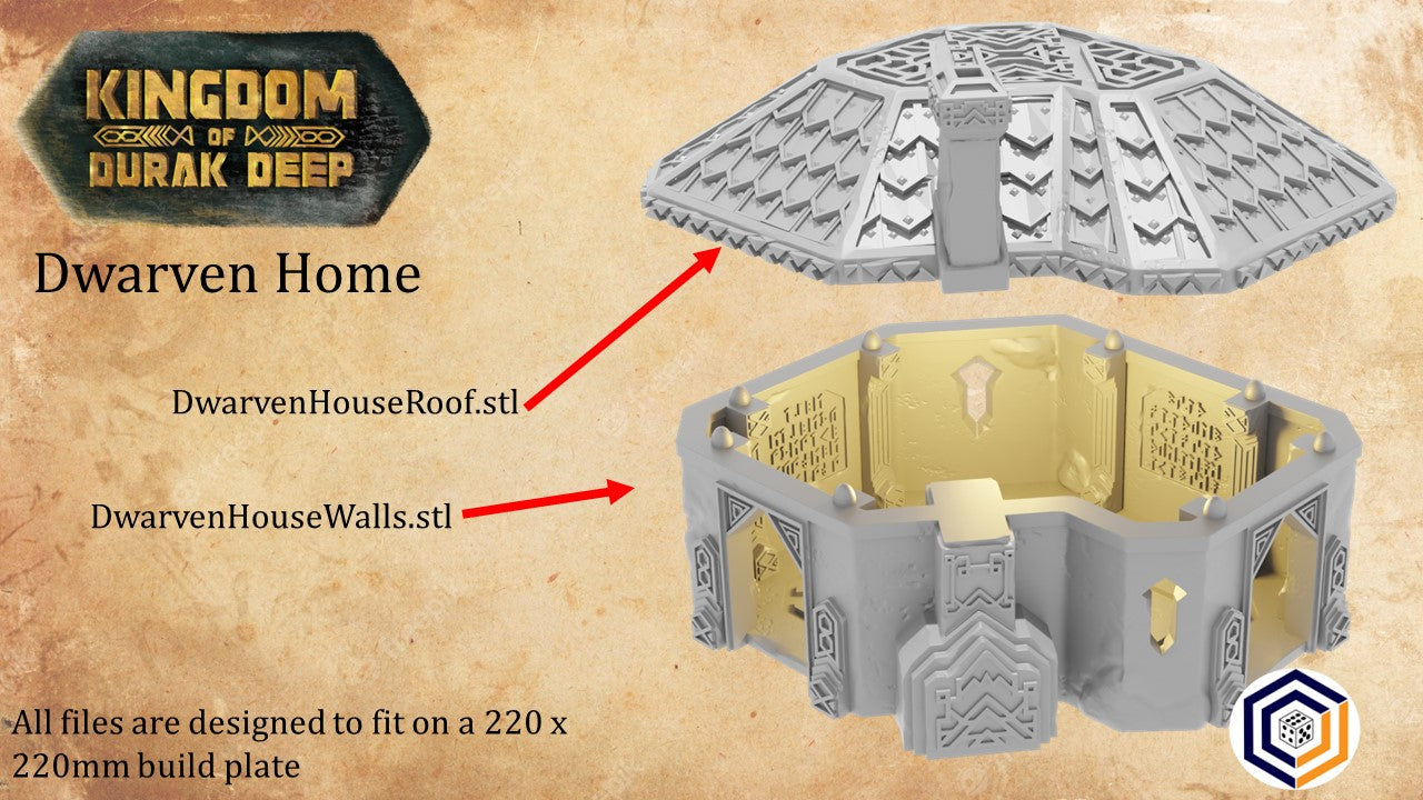 FREE Dwarven Home ~ Kingdom of Durak Deep (STL file)