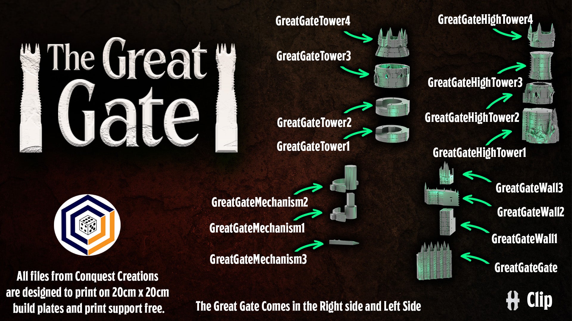 The Great Gate ~ STL Set